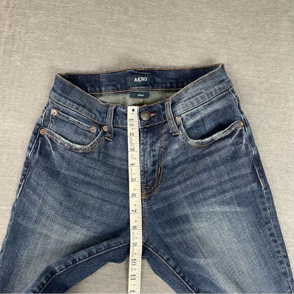 Aeropostale Distressed Denim Skinny Stretch Jeans Women’s Size 27/28 - Picture 6 of 9